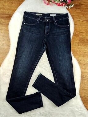 AG Adriano Goldschmied Farrah High Rise Skinny Jeans 28R Dark Wash Contour 360